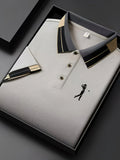 Men's Summer Business Casual Polo Shirt Short Sleeve Flip Collar Breathable T-Shirt Comfortable Lightweight Fashion Top