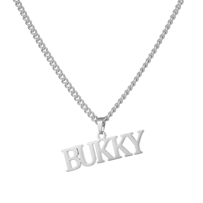 Customized Name Necklaces Pendants for Men Women Personalized Custom Gold 3mm Cuban Chain Stainless Steel Nameplate Jewelry