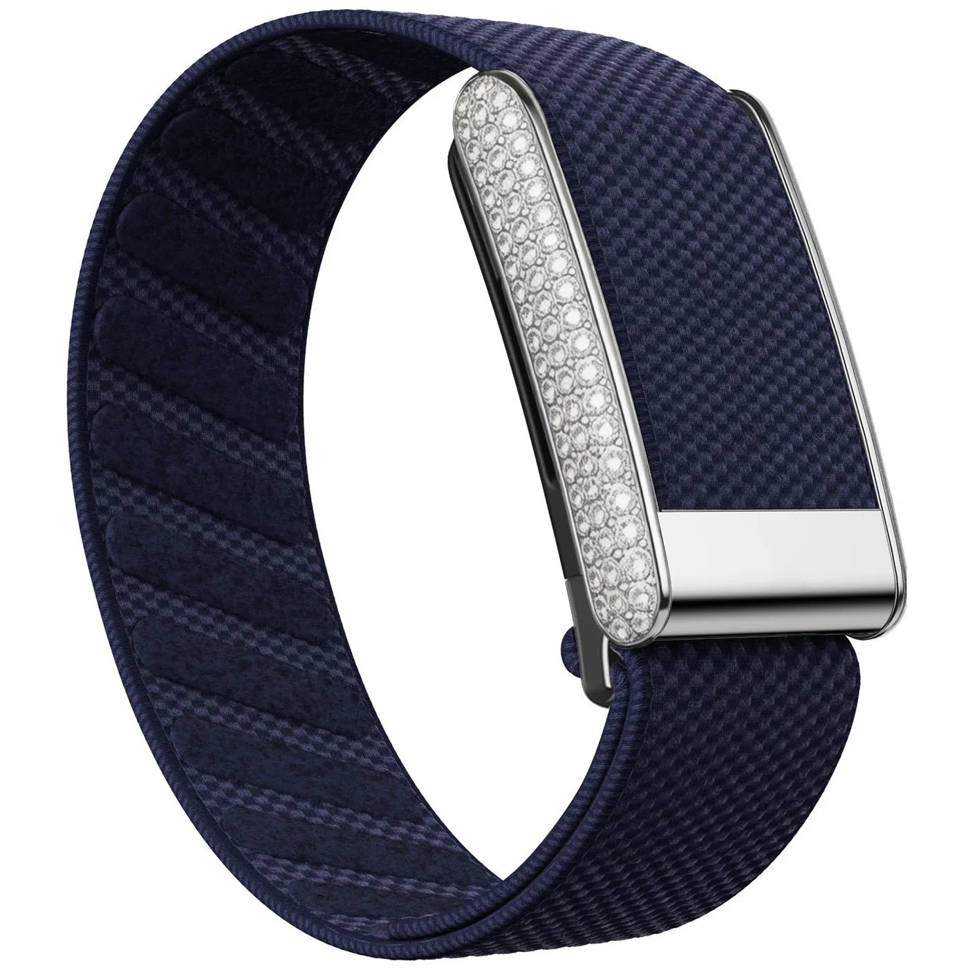 Whoop 5.0 Replacement Strap, Unique Bling Diamond Frame, Nylon Woven Elastic Sport Band with Metal Logo for ECG Fitness