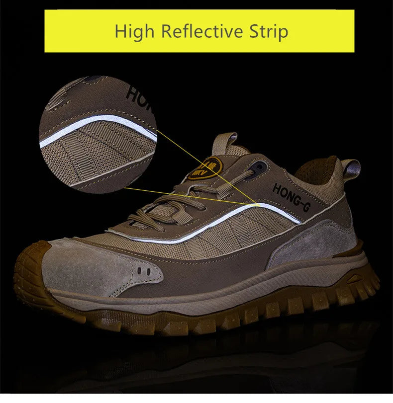 insulated safety shoes plastic toe cap work shoes men anti slip work sneakers protection labor shoes puncture proof work boots