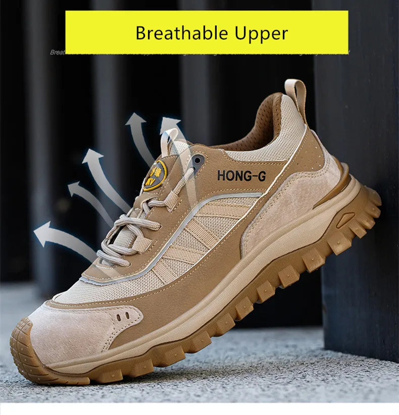 insulated safety shoes plastic toe cap work shoes men anti slip work sneakers protection labor shoes puncture proof work boots