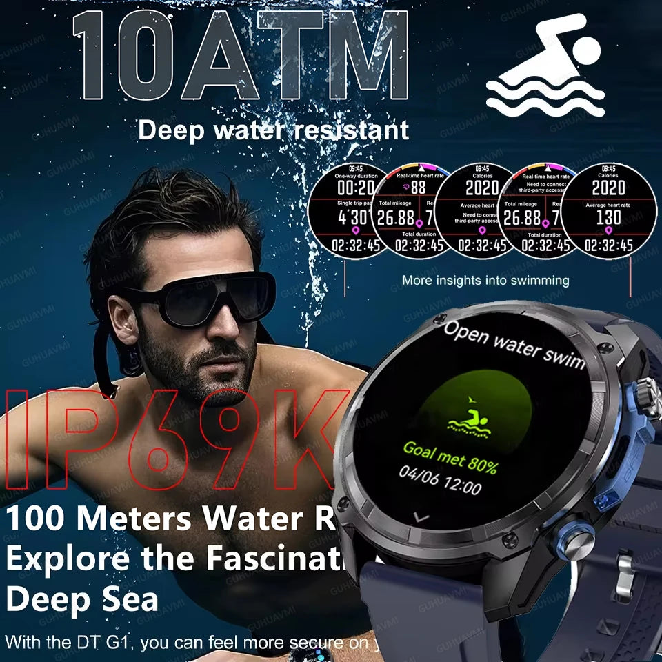 New Men GPS Offline Map Smart Watch Built-in GPS 4GB Memory HD Corning Gorilla Screen 10ATM Waterproof Bluetooth Call Smartwatch