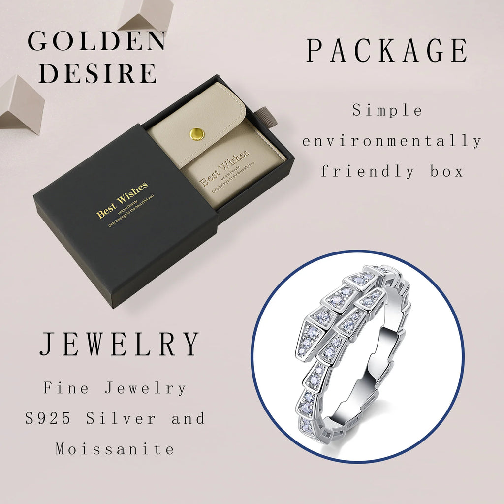 0.37CTW Luxury S925 Silver Moissanite Ring for Women Stackable Eternity Band Engagement Jewelry