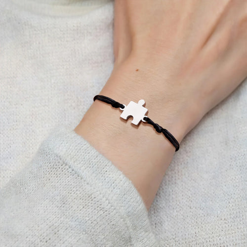 1-5PCS/Pack Customize Rope Jigsaw Bracelet for Women Men Engraving Friendship Sister Bracelets Mother Father Birthday Jewelry