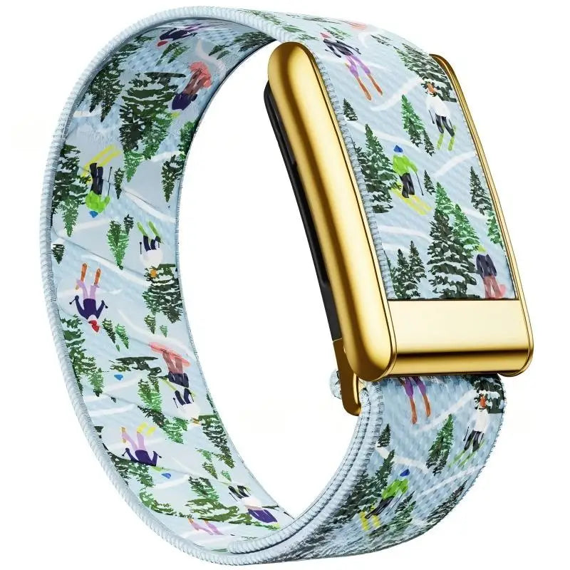 Whoop 5.0/MG Replacement Wristband New Model Waterproof Nylon Braided Sports Band Glossy Surface Metal U-Fit