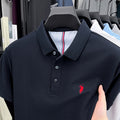 100% pure cotton short sleeved men's polo shirt summer fashion high-end brand pony embroidery golf top casual business T-shirt