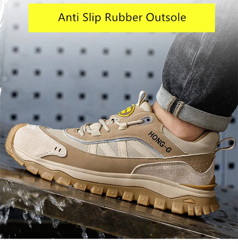 insulated safety shoes plastic toe cap work shoes men anti slip work sneakers protection labor shoes puncture proof work boots