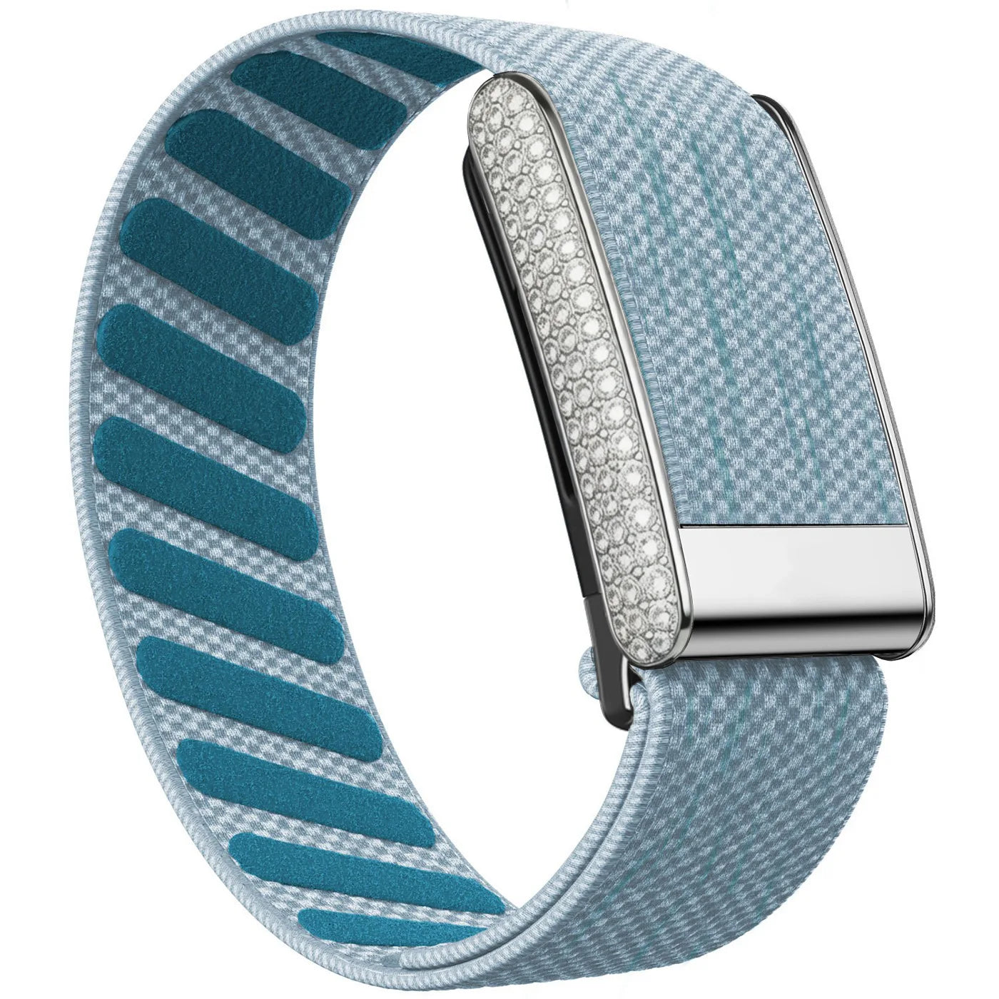 Whoop 5.0 Replacement Strap, Unique Bling Diamond Frame, Nylon Woven Elastic Sport Band with Metal Logo for ECG Fitness