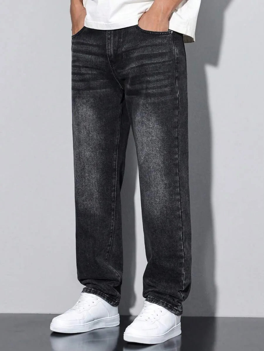 Best-selling black skinny jeans for men, with American design, suitable for all seasons