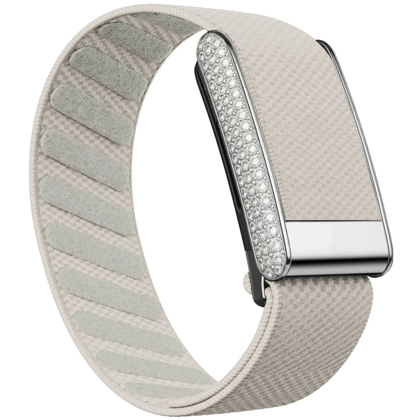 Whoop 5.0 Replacement Strap, Unique Bling Diamond Frame, Nylon Woven Elastic Sport Band with Metal Logo for ECG Fitness